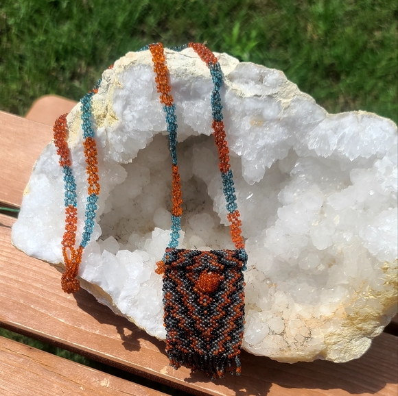 Handmade Indian necklace pouch - Picture 1 of 8